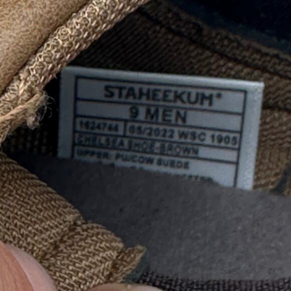 Staheekum Mens Chelsea Shoes 9M Brown Memory Foam Mesh Lining NWOB Travel Preppy - Picture 8 of 11